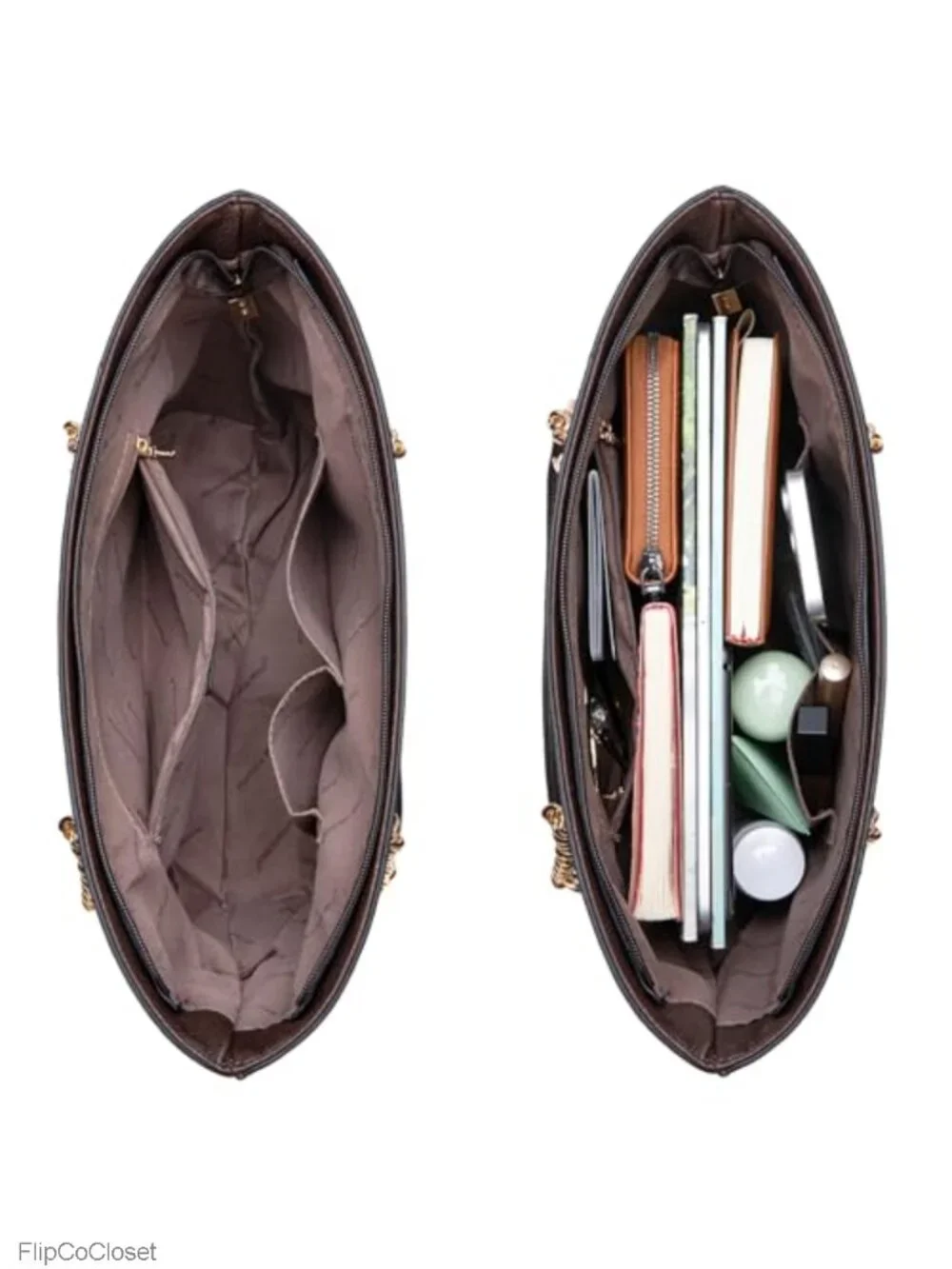 PU Leather Chain Handle Hobo Satchel Bag